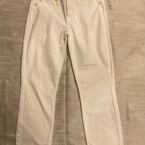 7 For All Mankind Women's Off-White Straight Leg Jeans